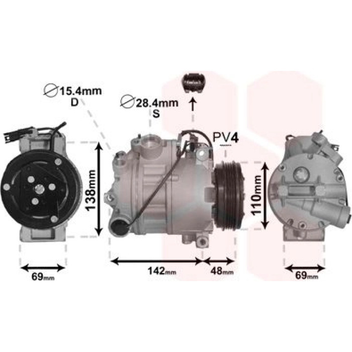 Van Wezel Klimakompressor 0600K443 Van Wezel Klimakompressor 0600K443
