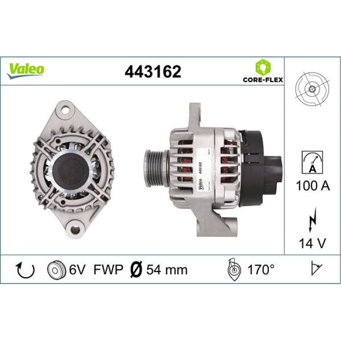 Valeo Lichtmaschine 443162 Valeo Lichtmaschine 443162