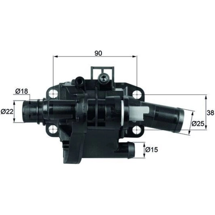 TH 41 83 MAHLE Kühlmittelthermostat TH 41 83, 83 °C – u. a. für Ford Focus II Kasten/Kombi, Fiesta V Van, II (DA_, HCP, DP) – OE Nummer 1230673 - l TH 41 83 MAHLE Kühlmittelthermostat TH 41 83, 83 °C – u. a. für Ford Focus II Kasten/Kombi, Fiesta V Van, II (DA_, HCP, DP) – OE Nummer 1230673 - l