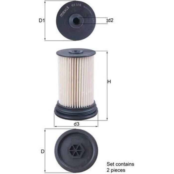 MAHLE Kraftstofffilter KX 516/S
