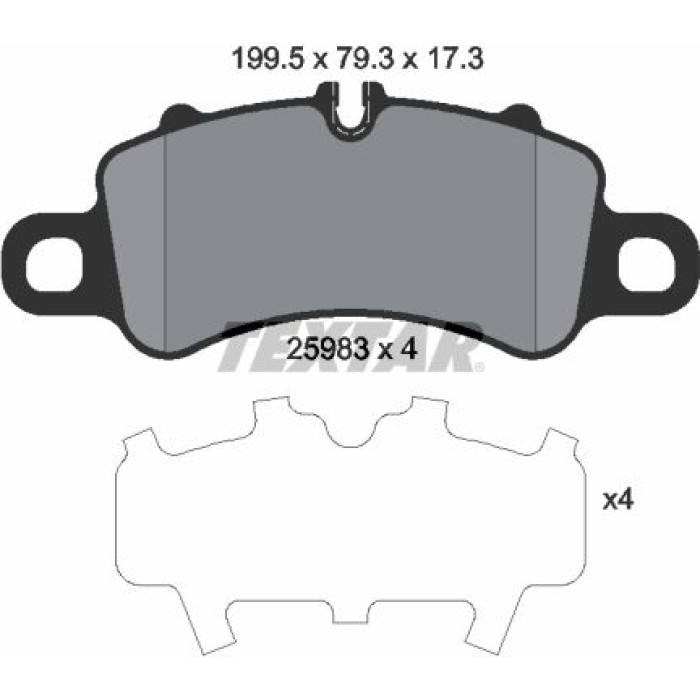 Textar Bremsbelagsatz 2598301 Textar Bremsbelagsatz 2598301