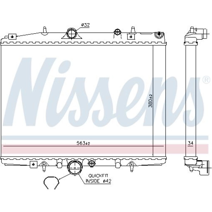 Nissens Wasserkühler PKW 63705A Nissens Wasserkühler PKW 63705A