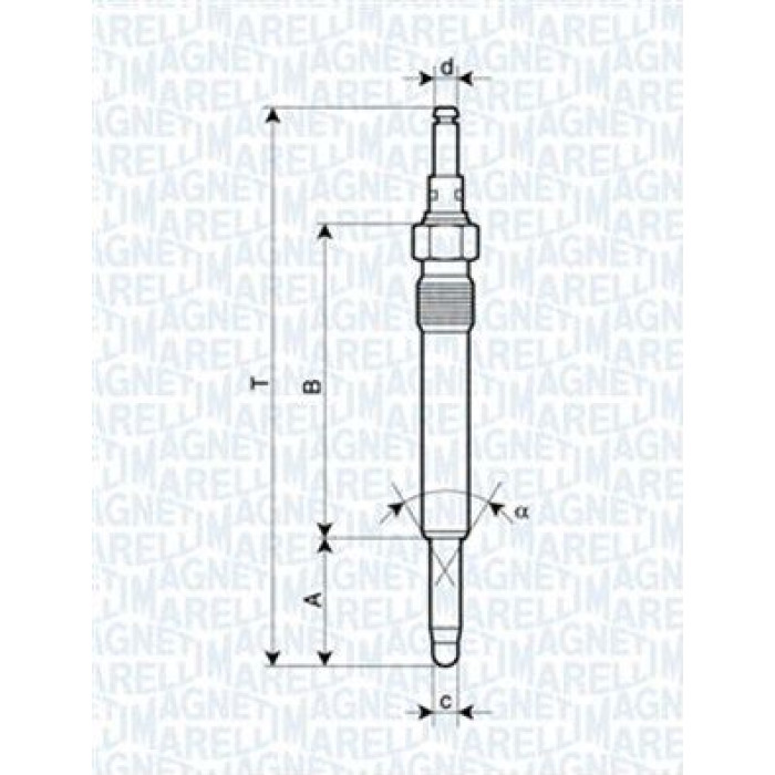 Magneti Marelli Glühkerze 062900003304 Magneti Marelli Glühkerze 062900003304