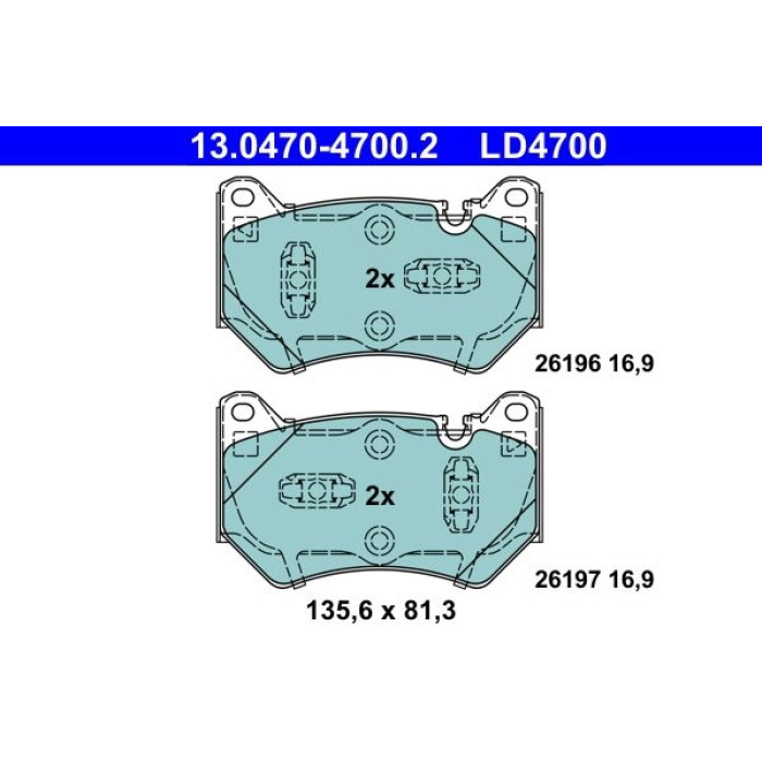 ATE Bremsbelagsatz 13.0470-4700.2 ATE Bremsbelagsatz 13.0470-4700.2