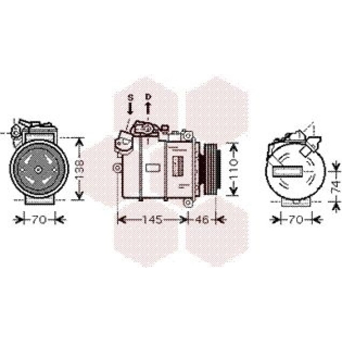 Van Wezel Klimakompressor 0600K318 Van Wezel Klimakompressor 0600K318
