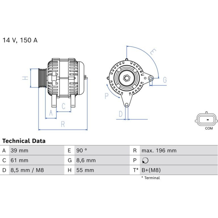 Bosch Lichtmaschine 0 986 084 870 Bosch Lichtmaschine 0 986 084 870