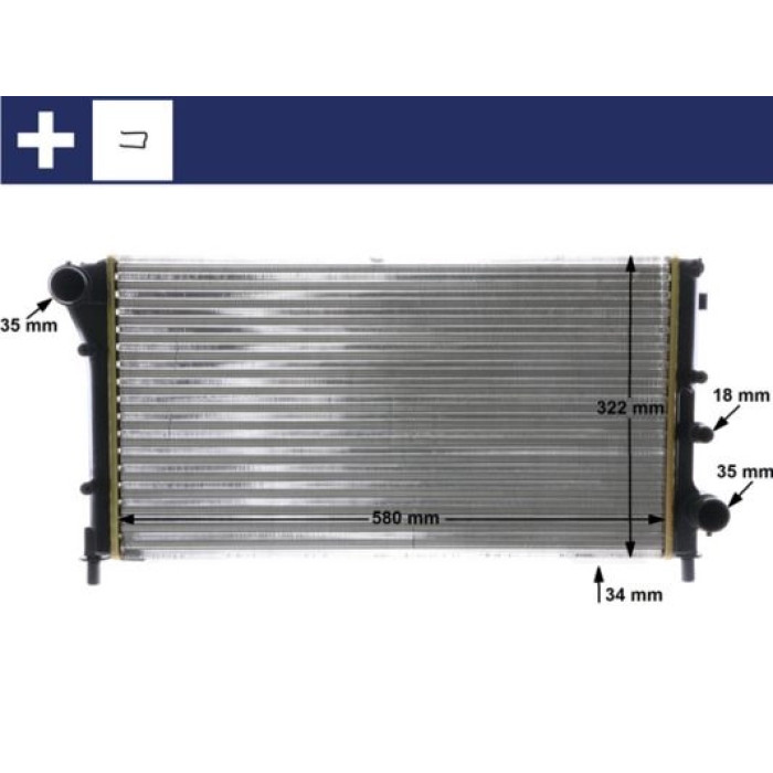 MAHLE Kühler, Motorkühlung CR 1453 000S MAHLE Kühler, Motorkühlung CR 1453 000S