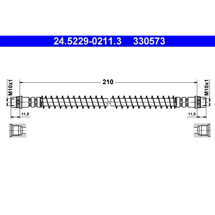 ATE Bremsschlauch 24.5229-0211.3 ATE Bremsschlauch 24.5229-0211.3