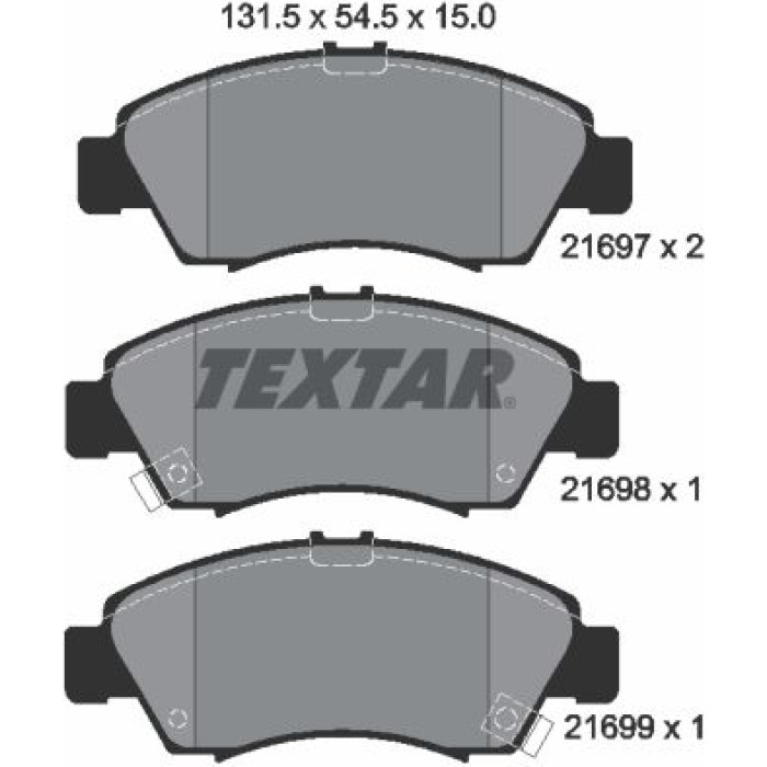 Textar Bremsbelagsatz 2169701 Textar Bremsbelagsatz 2169701