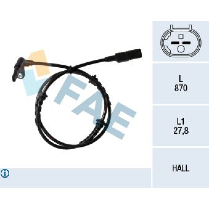 FAE Sensor, Raddrehzahl 78249 FAE Sensor, Raddrehzahl 78249