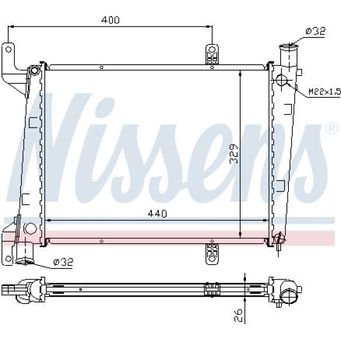 Nissens Wasserkühler PKW 65561A Nissens Wasserkühler PKW 65561A
