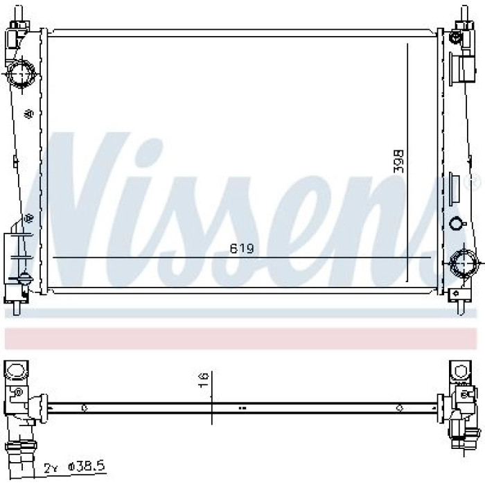 Nissens Wasserkühler PKW 61924 Nissens Wasserkühler PKW 61924