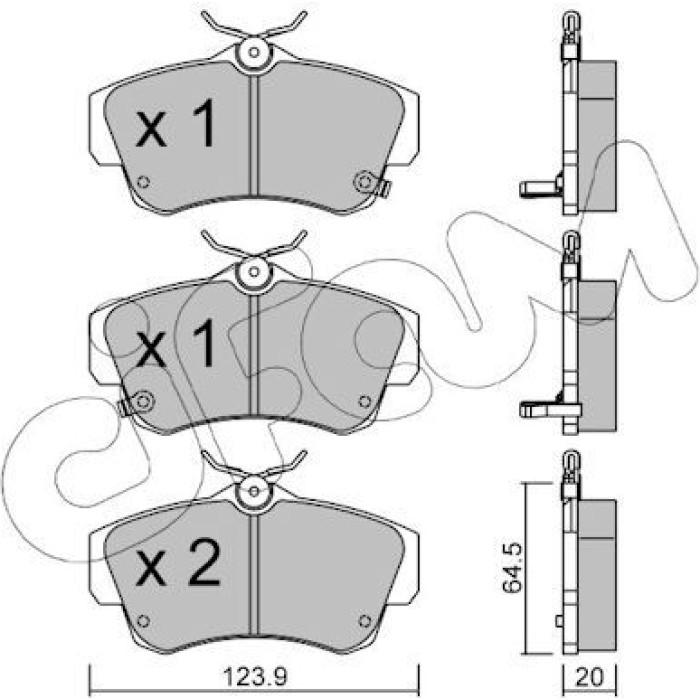 CIFAM Bremsbelagsatz, Scheibenbremse 822-521-0 CIFAM Bremsbelagsatz, Scheibenbremse 822-521-0