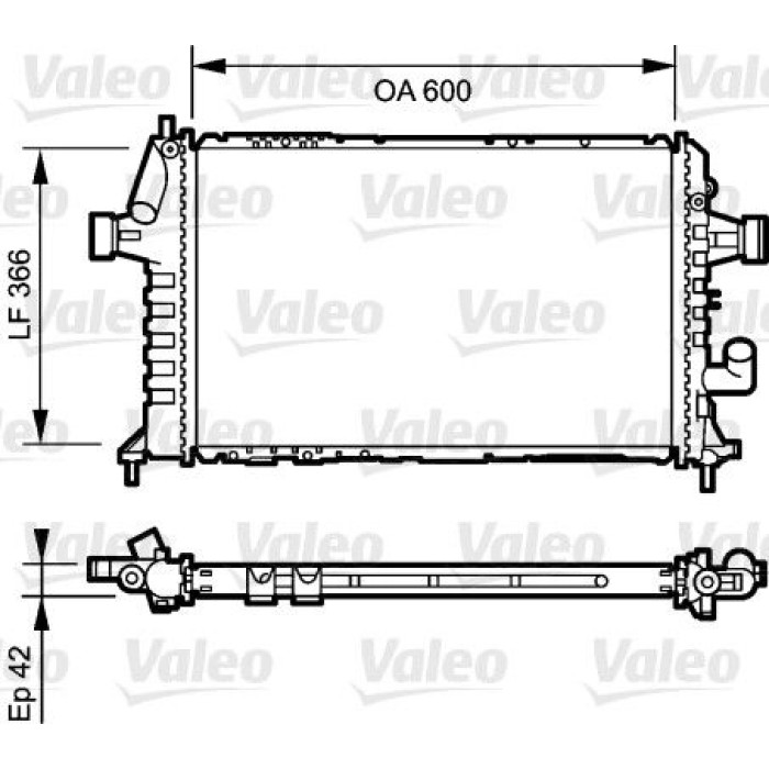 Valeo Motorkühler 734322 Valeo Motorkühler 734322