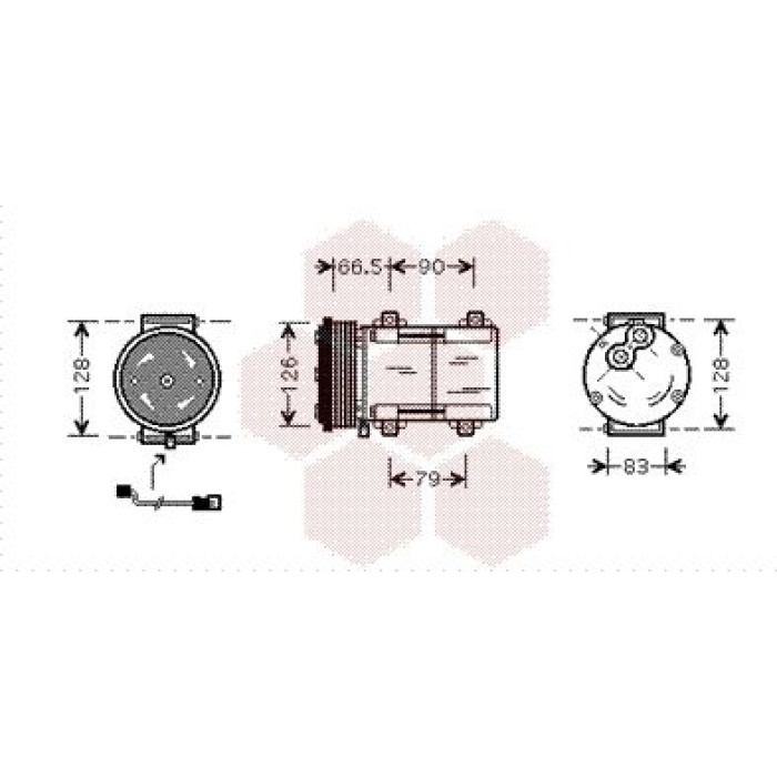 1800K276 Van Wezel Klimakompressor 1800K276 1800K276 Van Wezel Klimakompressor 1800K276