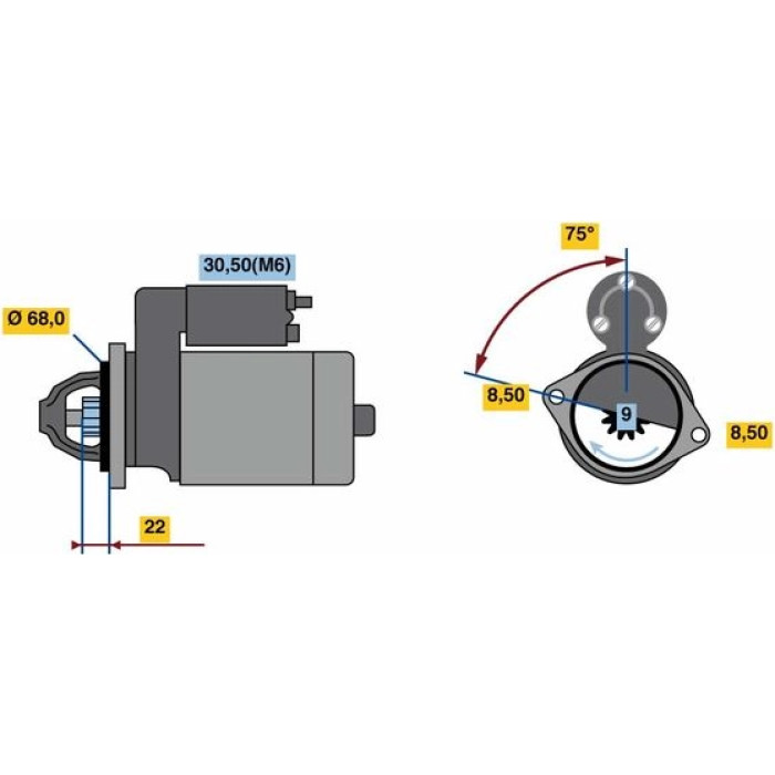 Bosch Anlasser 0001107492