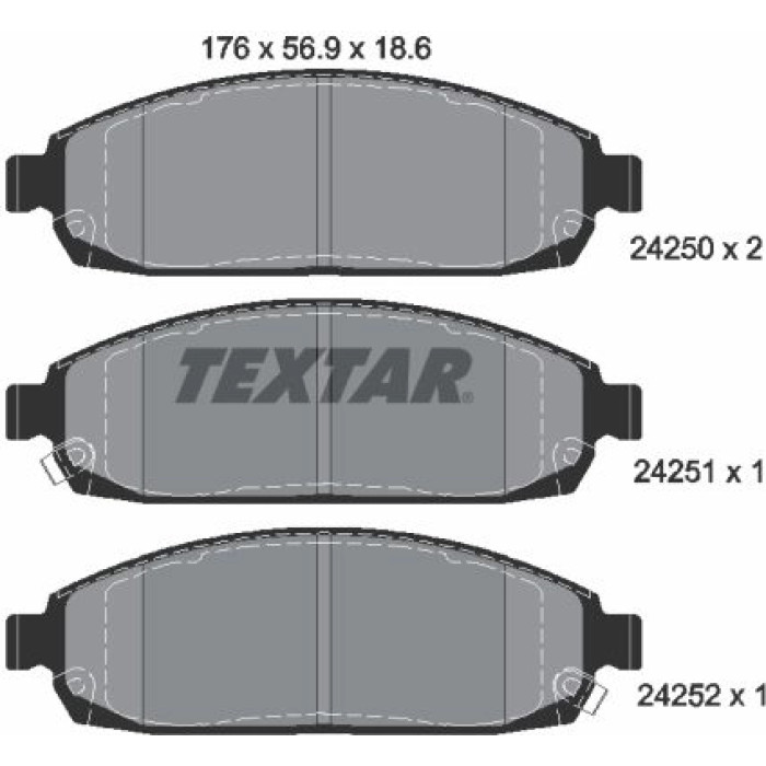 Textar Bremsbelagsatz 2425001 Textar Bremsbelagsatz 2425001