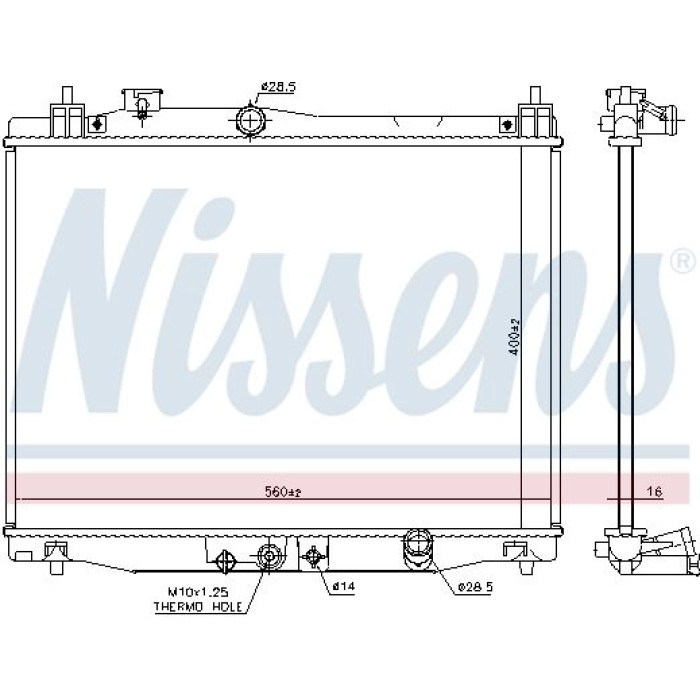Nissens Wasserkühler PKW 606707 Nissens Wasserkühler PKW 606707