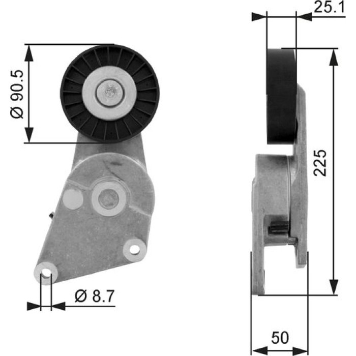 Gates Spannrolle T38234 Gates Spannrolle T38234