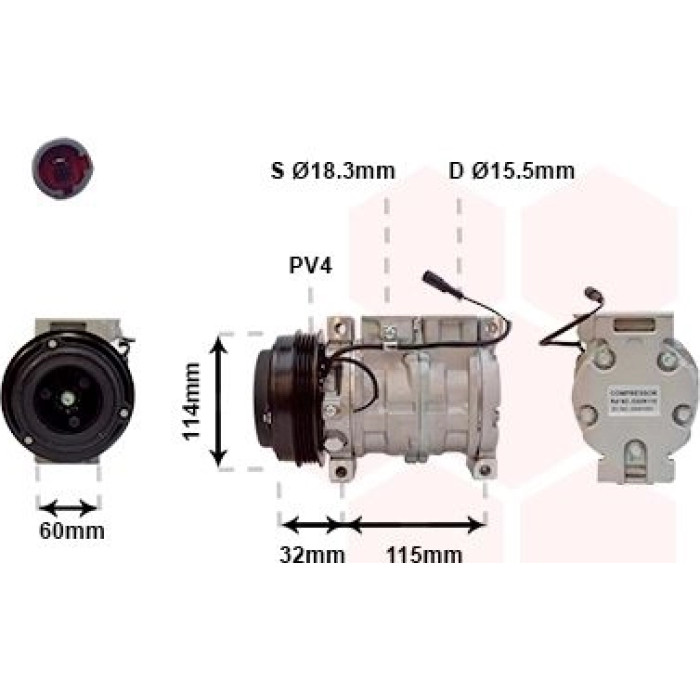 Van Wezel Klimakompressor 5200K110 Van Wezel Klimakompressor 5200K110
