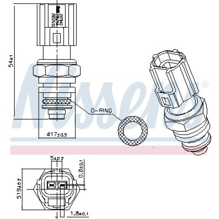 207048 Nissens Kühlmitteltemperatursensor 207048 207048 Nissens Kühlmitteltemperatursensor 207048