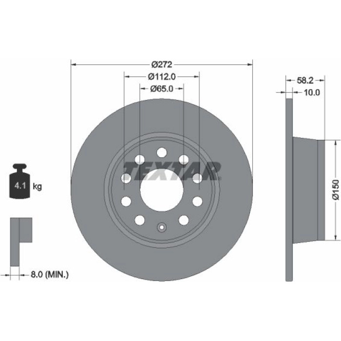 92300003 Textar Bremsscheibe 92300003