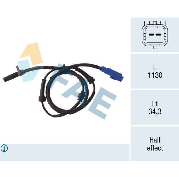 FAE Sensor, Raddrehzahl 78034 FAE Sensor, Raddrehzahl 78034