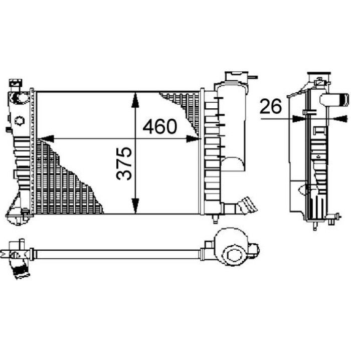MAHLE Kühler, Motorkühlung CR 2205 000P