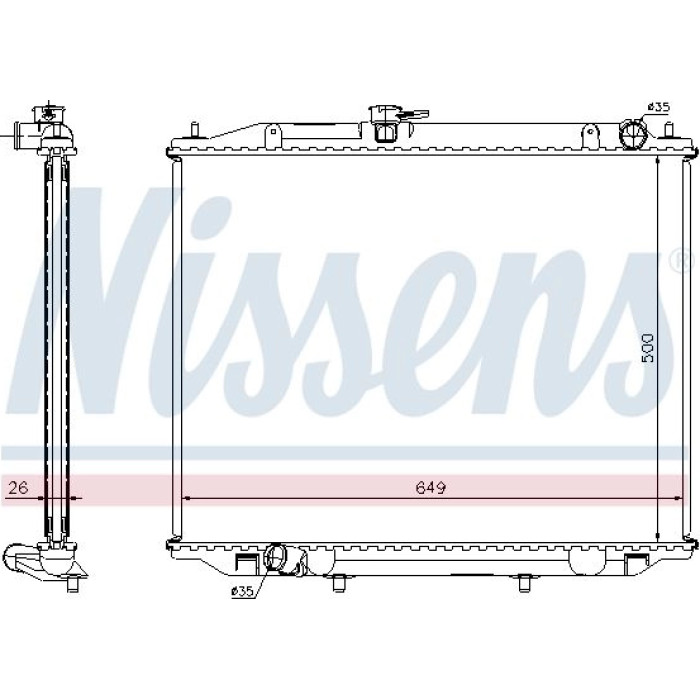 Nissens Wasserkühler PKW 68706A Nissens Wasserkühler PKW 68706A