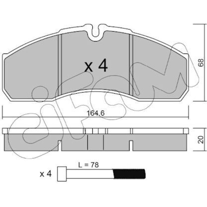 CIFAM Bremsbelagsatz, Scheibenbremse 822-578-0