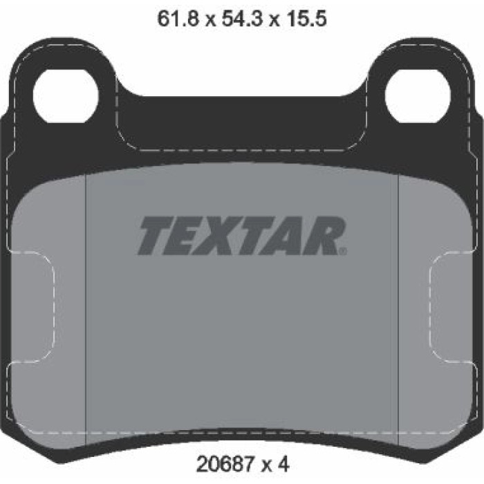 Textar Bremsbelagsatz 2068701 Textar Bremsbelagsatz 2068701