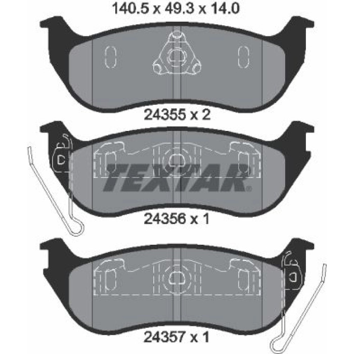 Textar Bremsbelagsatz 2435501