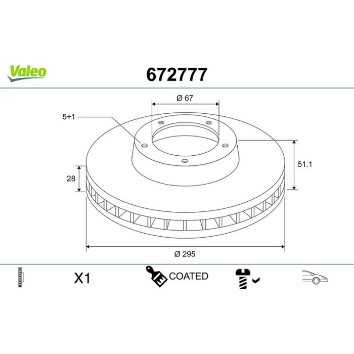Valeo Bremsscheibe 672777 Valeo Bremsscheibe 672777