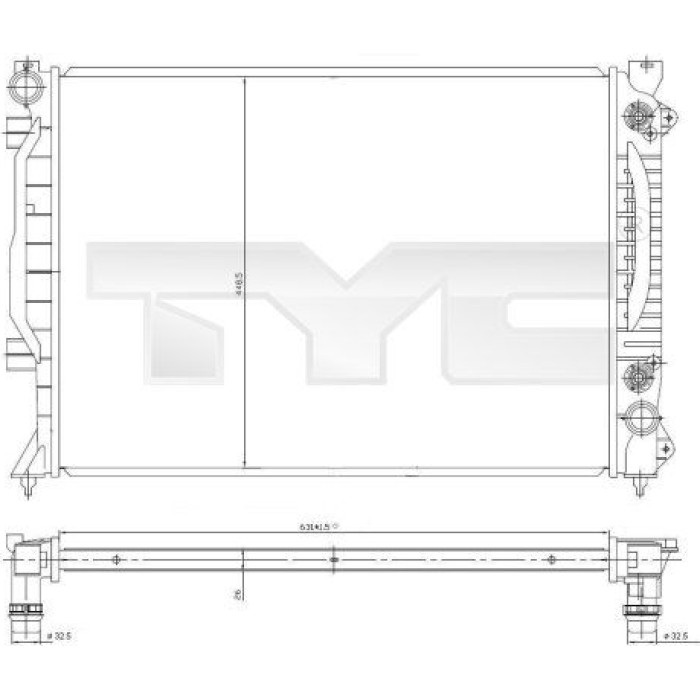 TYC Motorkühler 702-0018 TYC Motorkühler 702-0018