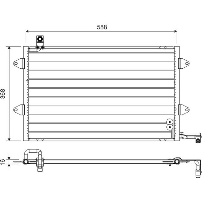 Valeo Klimakondensator 816910 Valeo Klimakondensator 816910