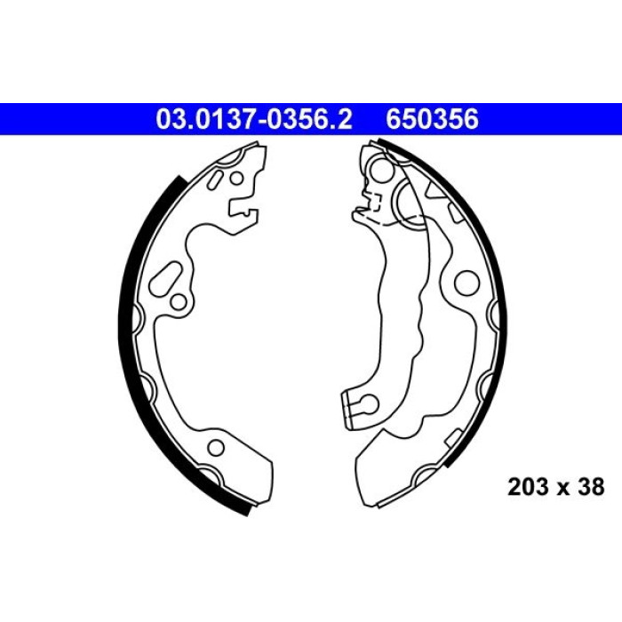 ATE Bremsbackensatz 03.0137-0356.2 ATE Bremsbackensatz 03.0137-0356.2