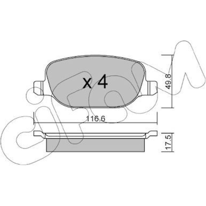 CIFAM Bremsbelagsatz, Scheibenbremse 822-704-0 CIFAM Bremsbelagsatz, Scheibenbremse 822-704-0
