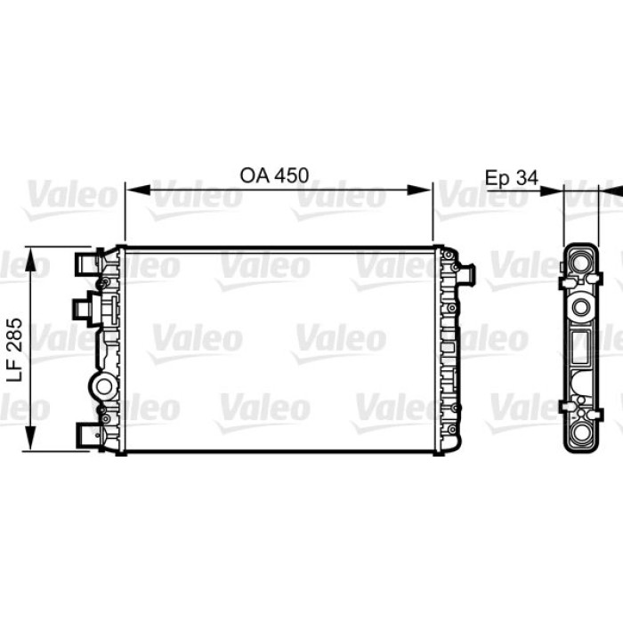 Valeo Motorkühler 732789 Valeo Motorkühler 732789