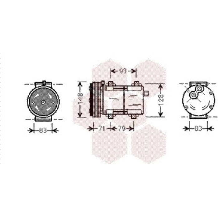 1800K279 Van Wezel Klimakompressor 1800K279 1800K279 Van Wezel Klimakompressor 1800K279
