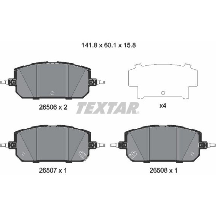 Textar Bremsbelagsatz 2650601 Textar Bremsbelagsatz 2650601