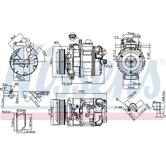 Nissens Klimakompressor PKW 89599 Nissens Klimakompressor PKW 89599