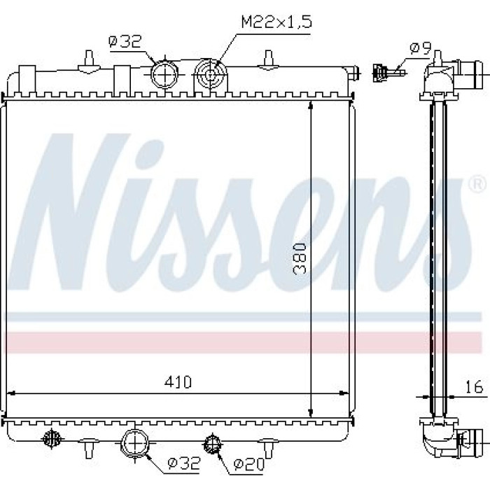 Nissens Wasserkühler PKW 63691 Nissens Wasserkühler PKW 63691