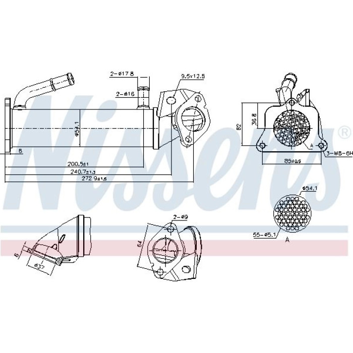 Nissens AGR-Kühler 989321 Nissens AGR-Kühler 989321
