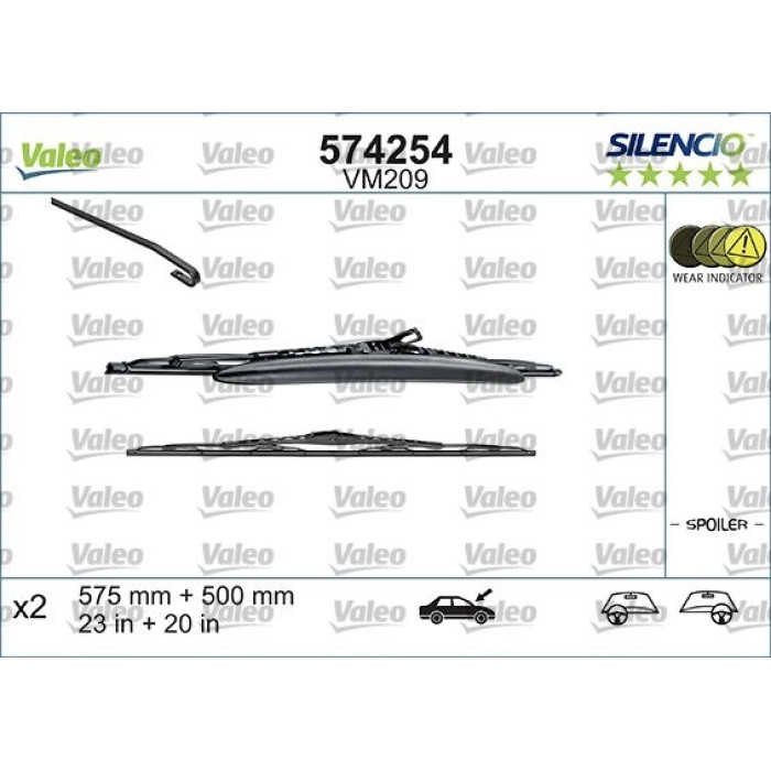 Valeo Scheibenwischer 574254 - Silencio Performance Valeo Scheibenwischer 574254 - Silencio Performance