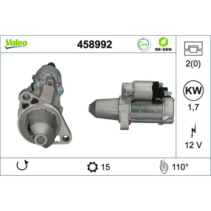 Valeo Anlasser 458992 Valeo Anlasser 458992