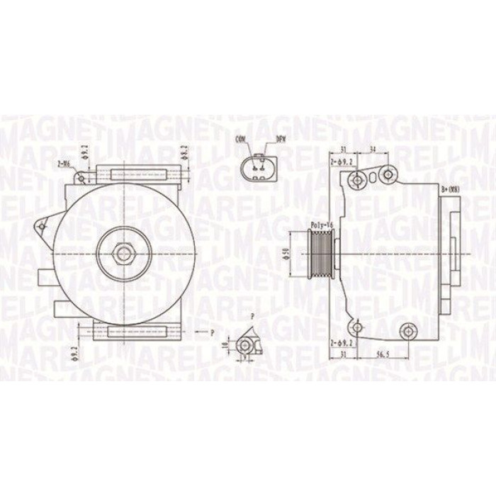 Magneti Marelli Lichtmaschine 063731859010 Magneti Marelli Lichtmaschine 063731859010