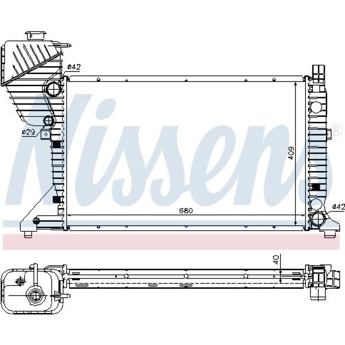 Nissens Wasserkühler PKW 62519A Nissens Wasserkühler PKW 62519A