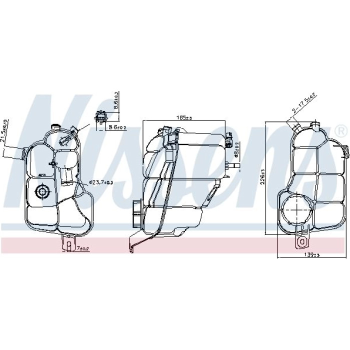 Nissens Kühlmittel-Ausgleichsbehälter 996176 Nissens Kühlmittel-Ausgleichsbehälter 996176