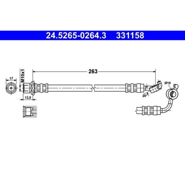 ATE Bremsschlauch 24.5265-0264.3 ATE Bremsschlauch 24.5265-0264.3