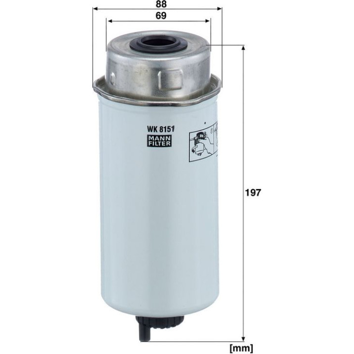 MANN-FILTER Kraftstofffilter Industrie WK 8151